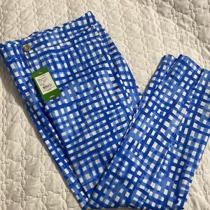 NWT Lily Pulitzer pants size 8. Blue/White. Never worn